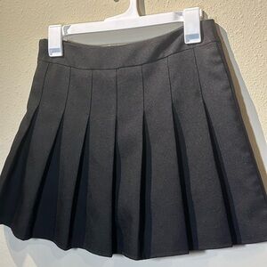Black Pleated Mini Skirt w/ Built-in Shorts